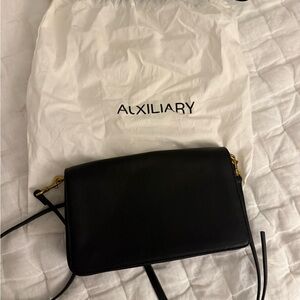 Auxiliary Black Crossbody with Gold Accents